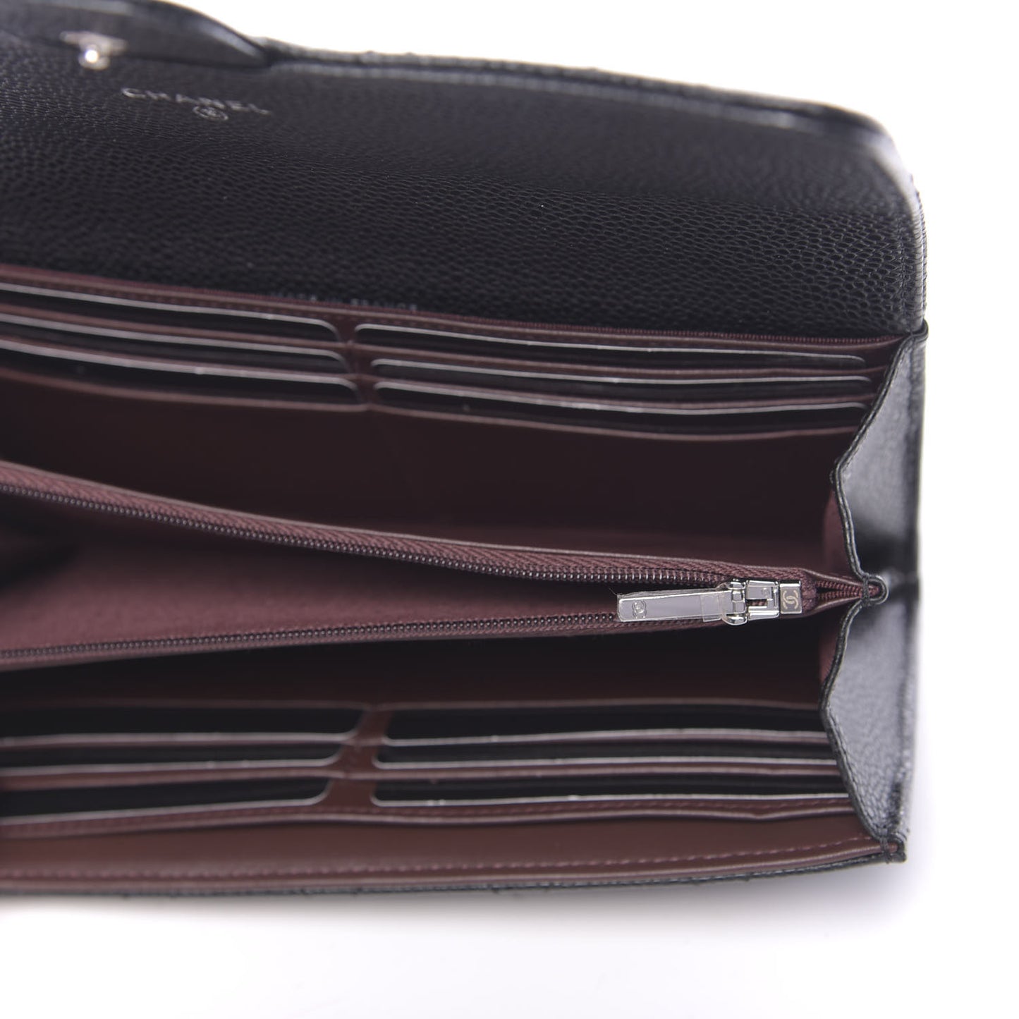 Caviar Quilted Large Flap Wallet Black