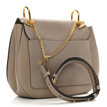 Chloe Grained Lambskin Large Drew Shoulder Bag Motty Grey 3 of 8