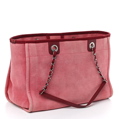 Chanel Canvas Small Deauville Tote Red 3 of 10