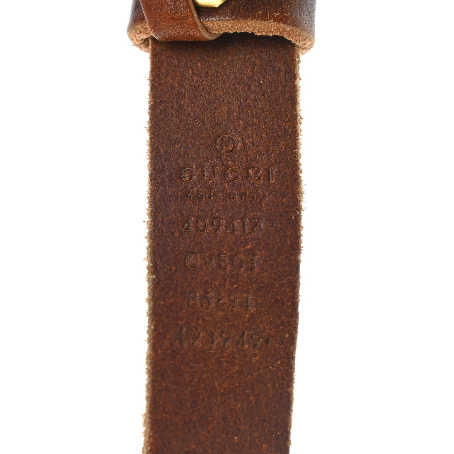 Gucci Faded Calfskin Double G 20mm Belt 85 34 Cuir 3 of 5
