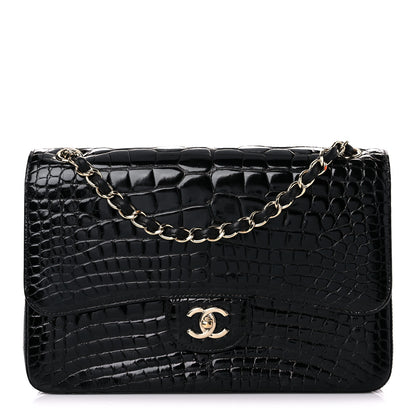 Chanel Alligator Jumbo Double Flap Black 1 of 16