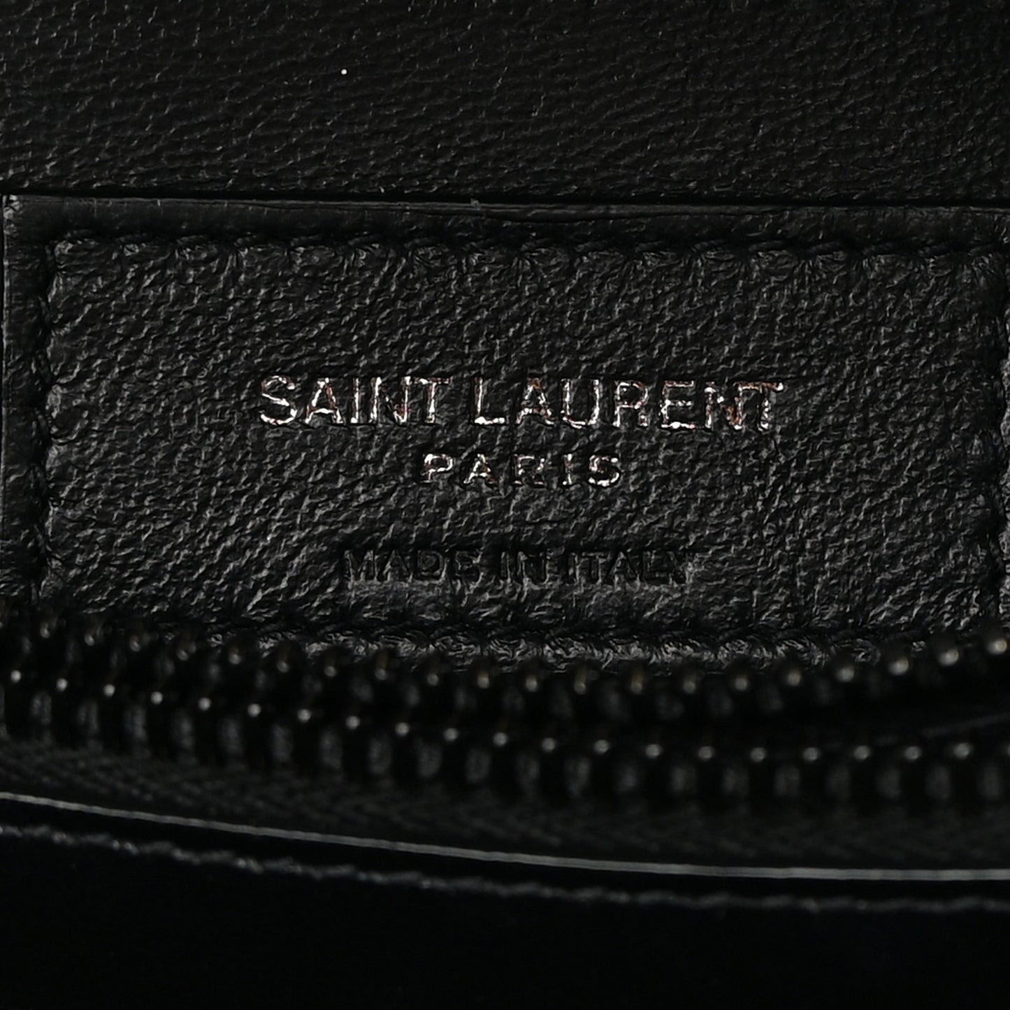 Calfskin Y Quilted Monogram Monochrome Small Loulou Chain Satchel Black