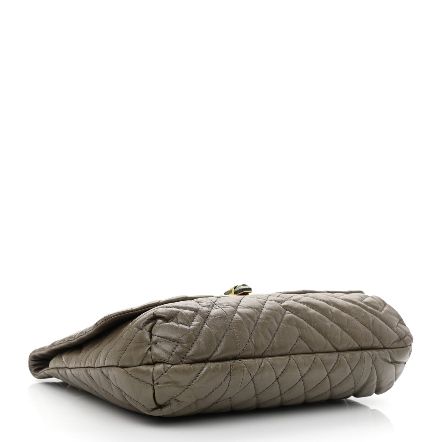 Calfskin Quilted Medium Happy Shoulder Bag Brown