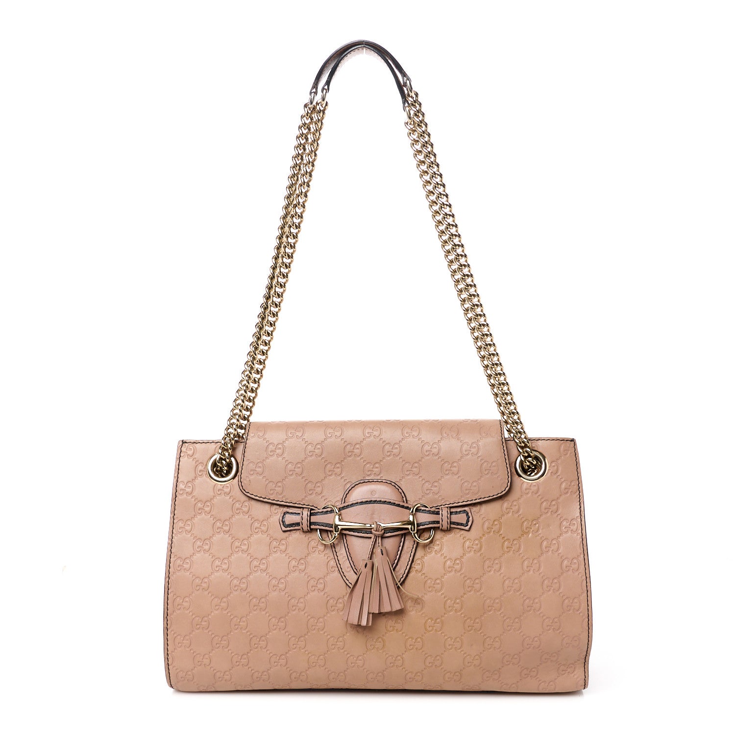 Gucci Guccissima Large Emily Chain Shoulder Bag Camelia 1 of 15