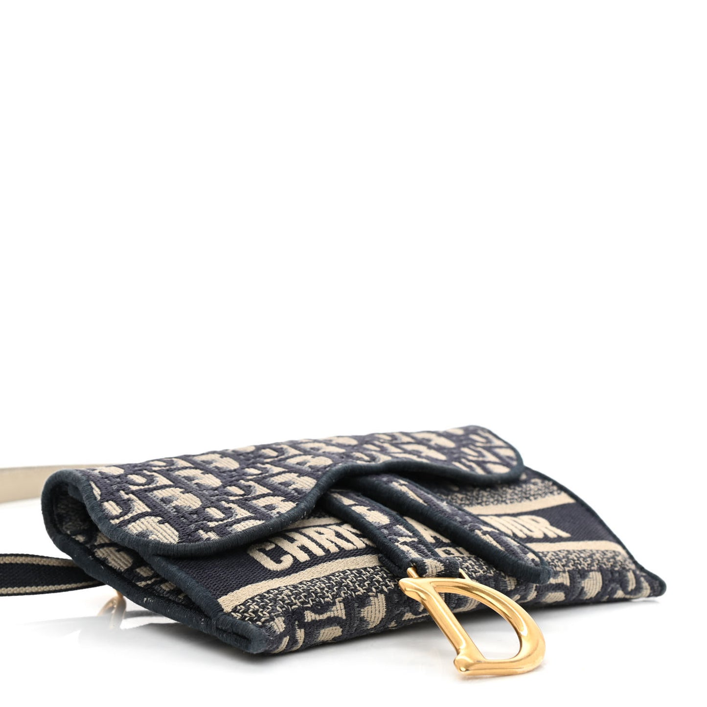 Oblique Slim Saddle Pouch Blue