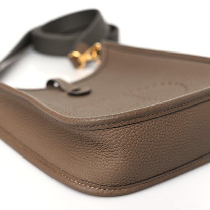 Hermes Taurillon Clemence Amazone Evelyne TPM Beige De Weimar Gris Etain 9 of 11
