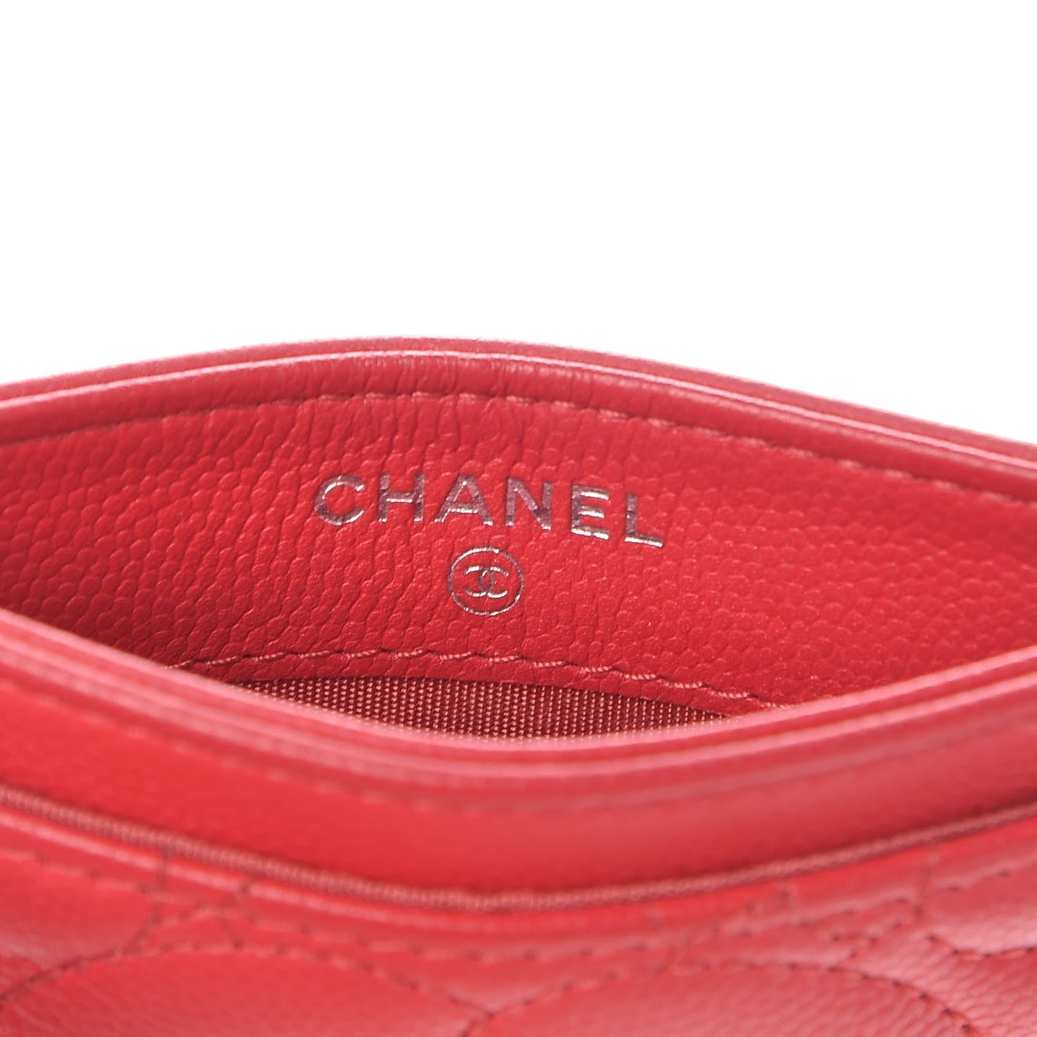 Chanel Caviar Camellia Quilted Card Holder Red 6 of 8