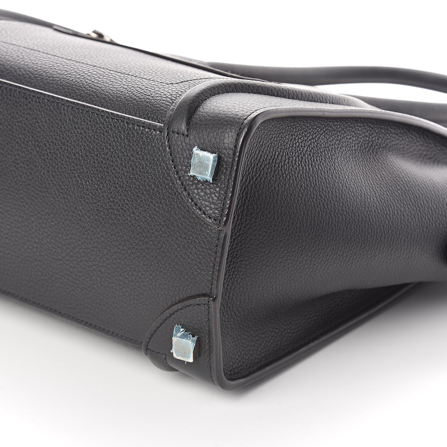 Drummed Calfskin Micro Luggage Black