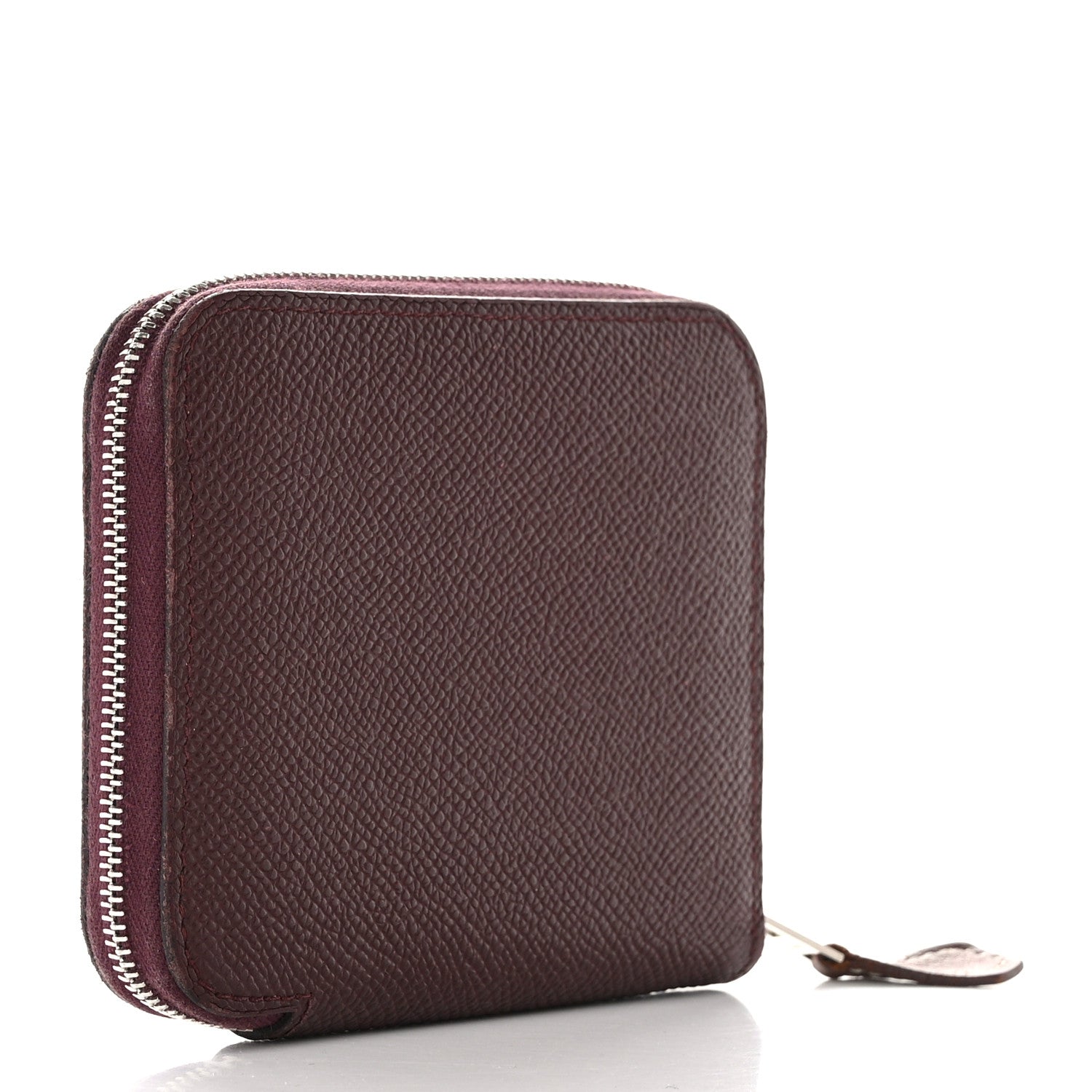 Hermes Epsom Silk'In Compact Wallet Bordeaux 3 of 9