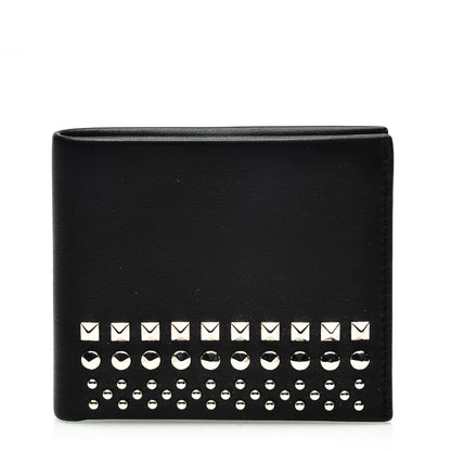 Gucci Calfskin Studded Bi-Fold Wallet Black 1 of 6