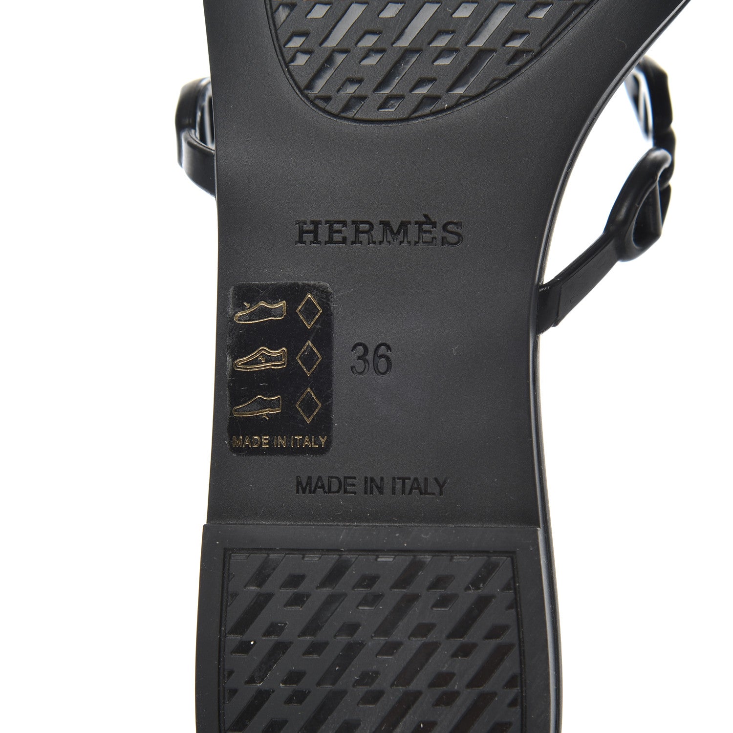 Hermes TPU Rivage Sandals 36 Black 7 of 9