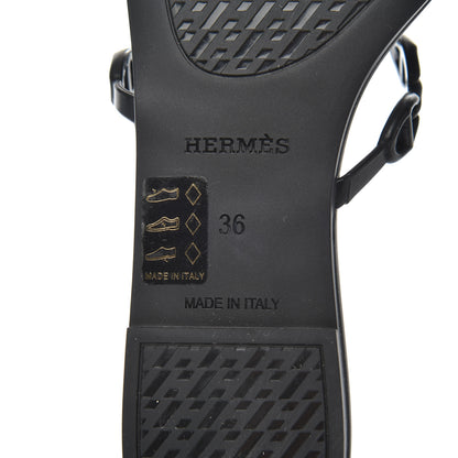 Hermes TPU Rivage Sandals 36 Black 7 of 9