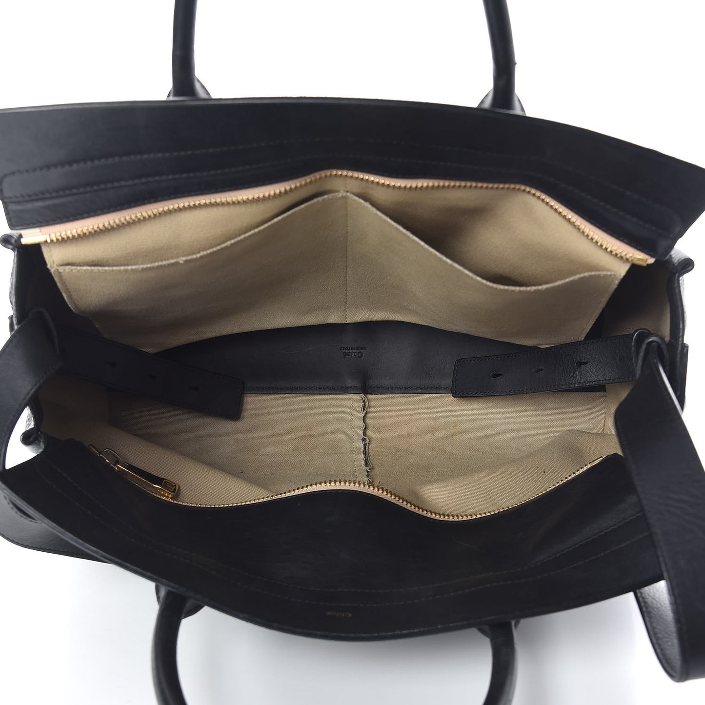 Grained Calfskin Medium Cate Satchel Black