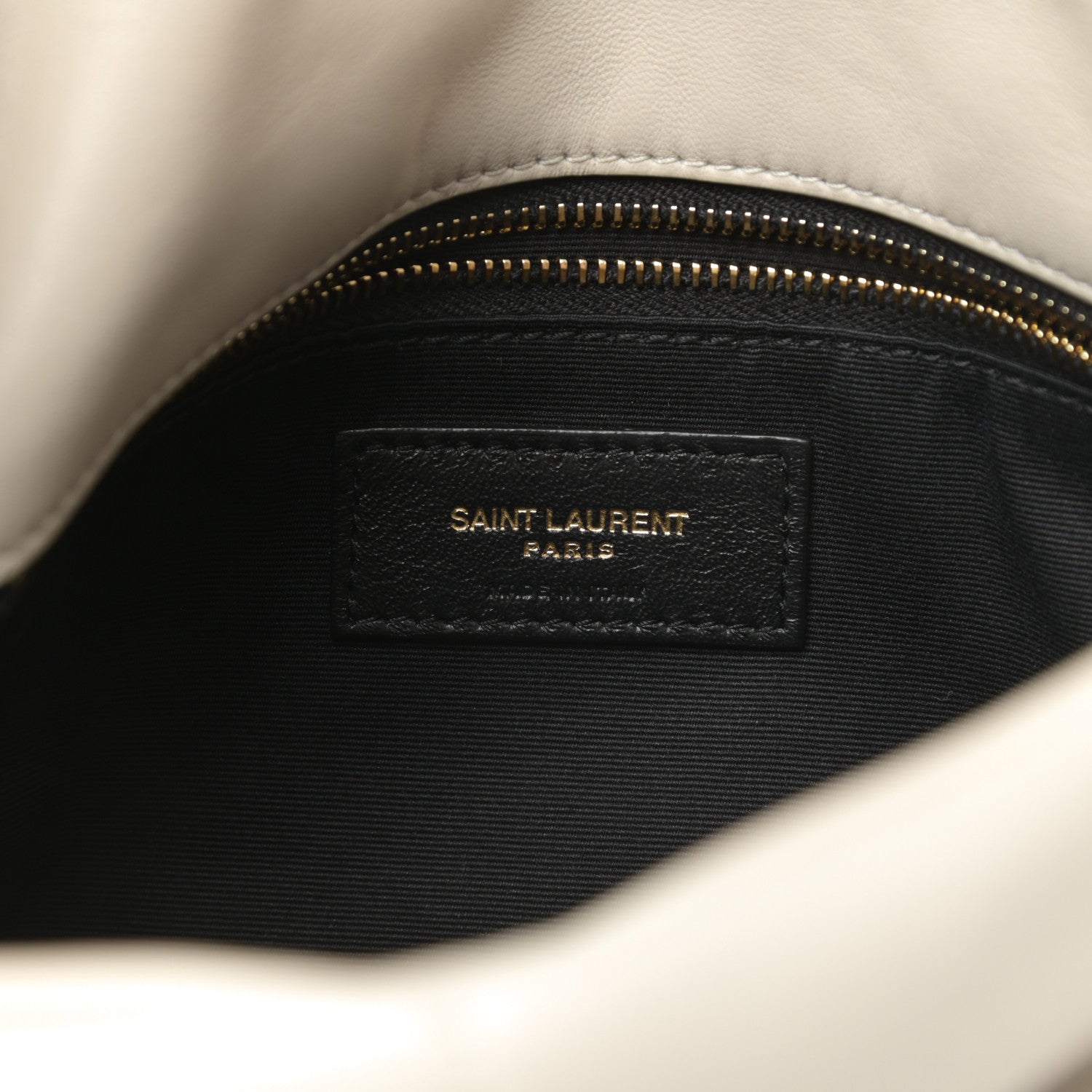 Saint Laurent Lambskin Quilted Small Loulou Puffer Monogram Chain Satchel Crema Soft 6 of 15
