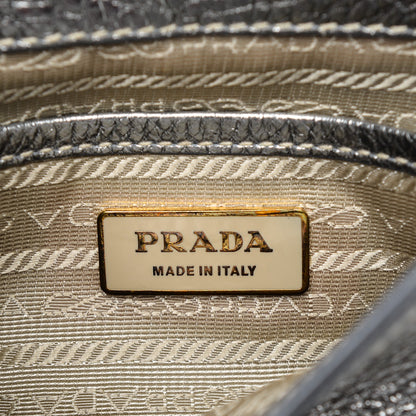 Prada Vitello Daino Crossbody Bag Acciaio 6 of 7