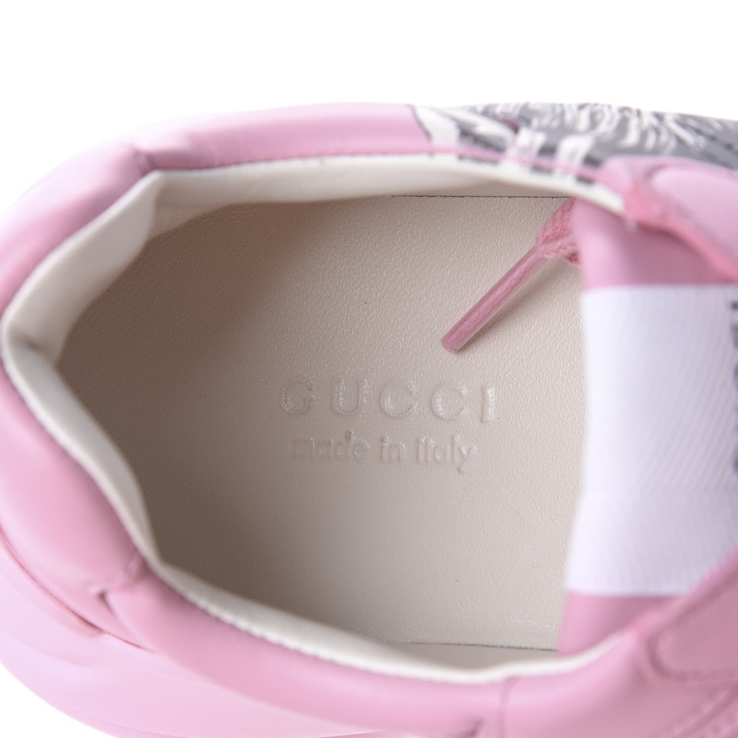 Gucci Calfskin Mystic Cat Rhyton Sneakers 36.5 Sugar Pink 7 of 11