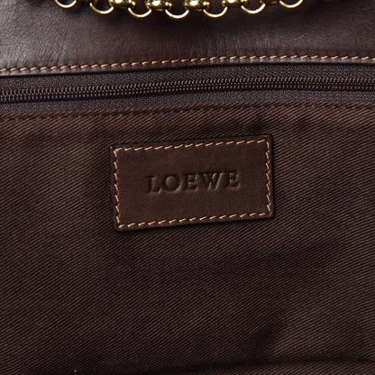 Loewe Nappa Chain Logo Shopper Tote Brown 6 of 8