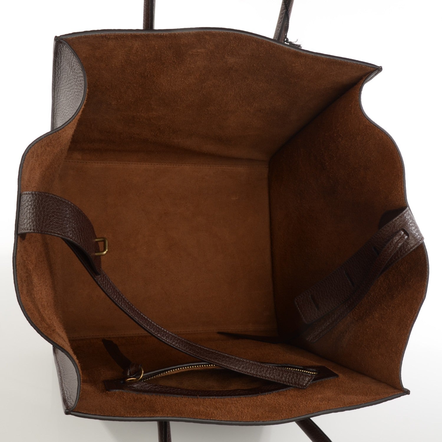 Celine Shiny Grained Calfskin Medium Phantom Luggage Brown 5 of 7