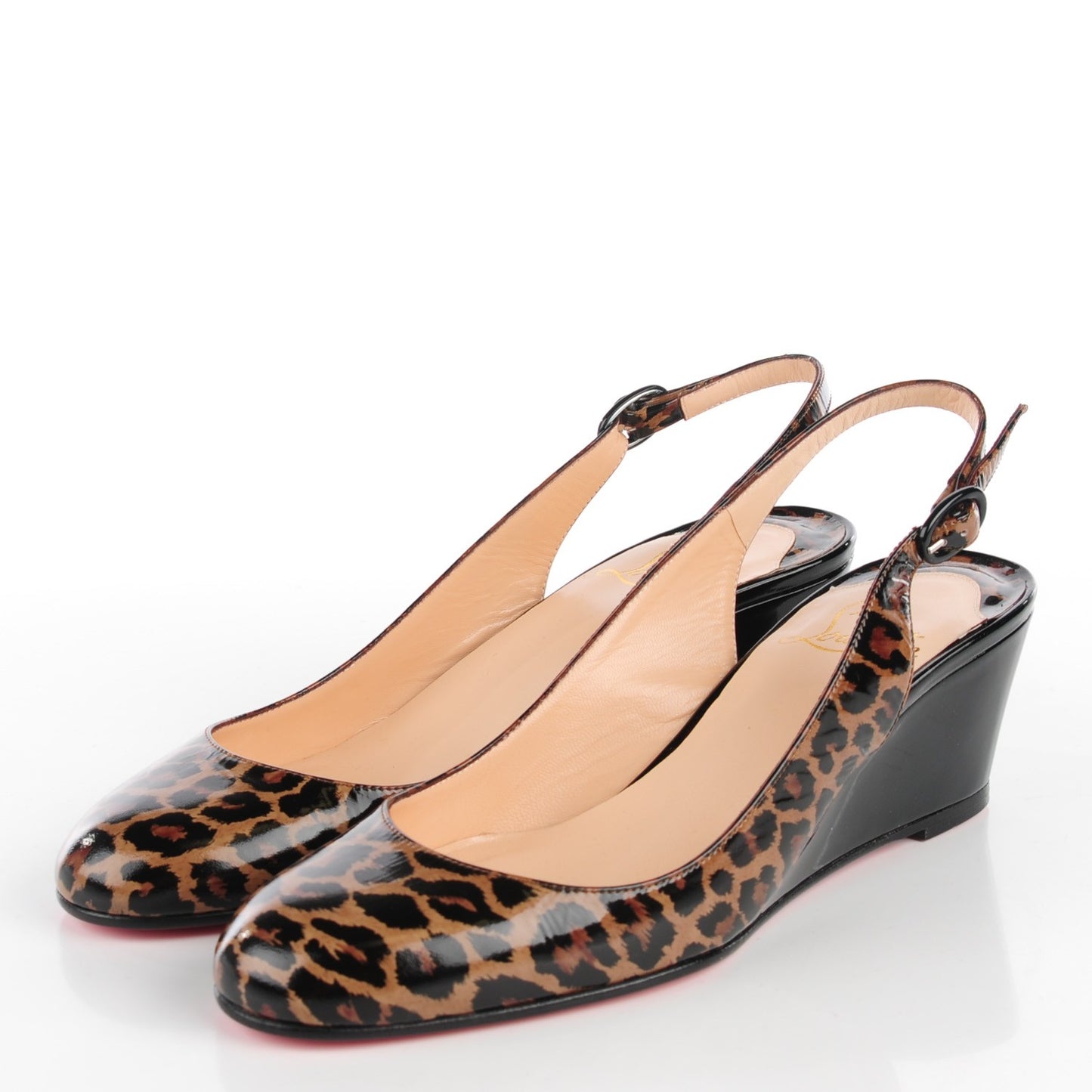 Patent Cynthia Sling Back Wedges 39