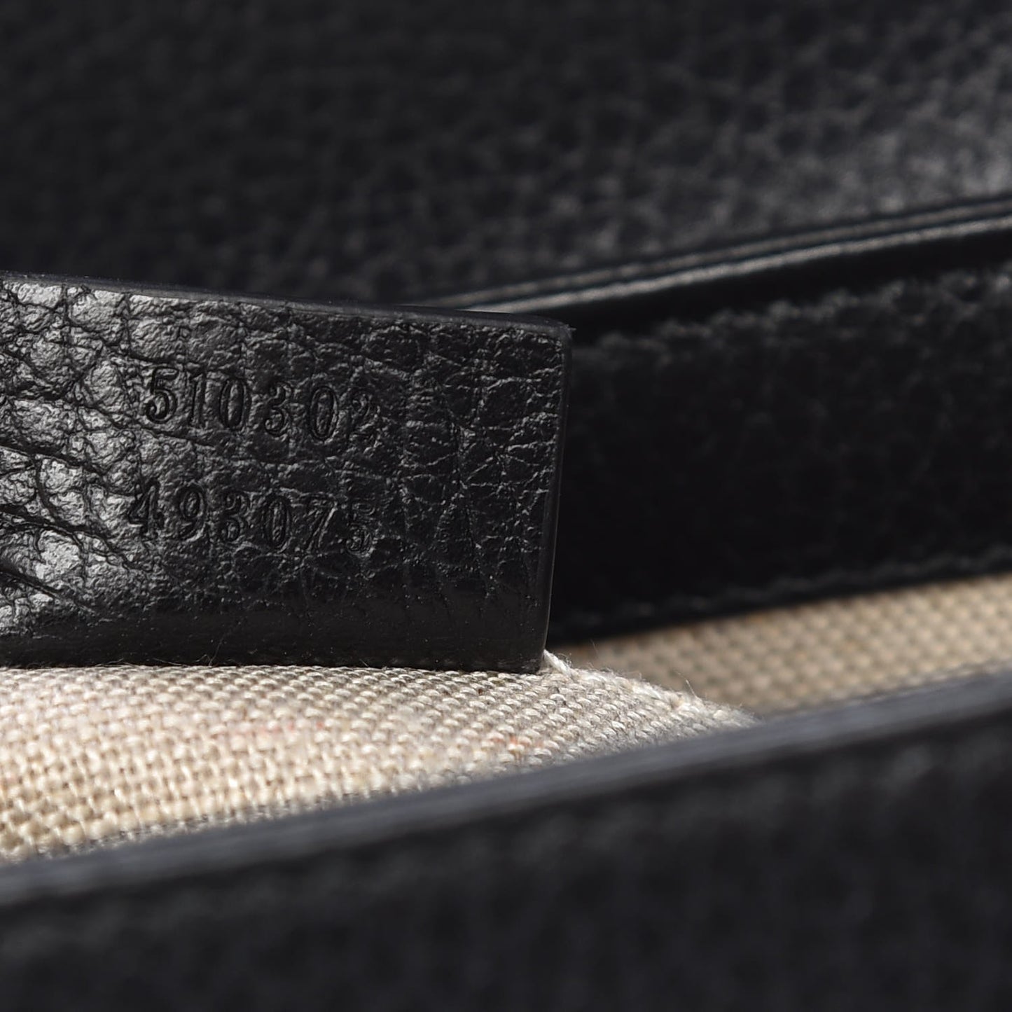 Dollar Calfskin Interlocking G Top Handle Shoulder Bag Black