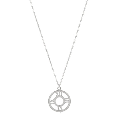 Tiffany Sterling Silver Medium Atlas Open Pendant Necklace 1 of 5