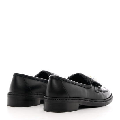 Chanel Lambskin Quilted CC Turnlock Loafers 38 Black 4 of 12