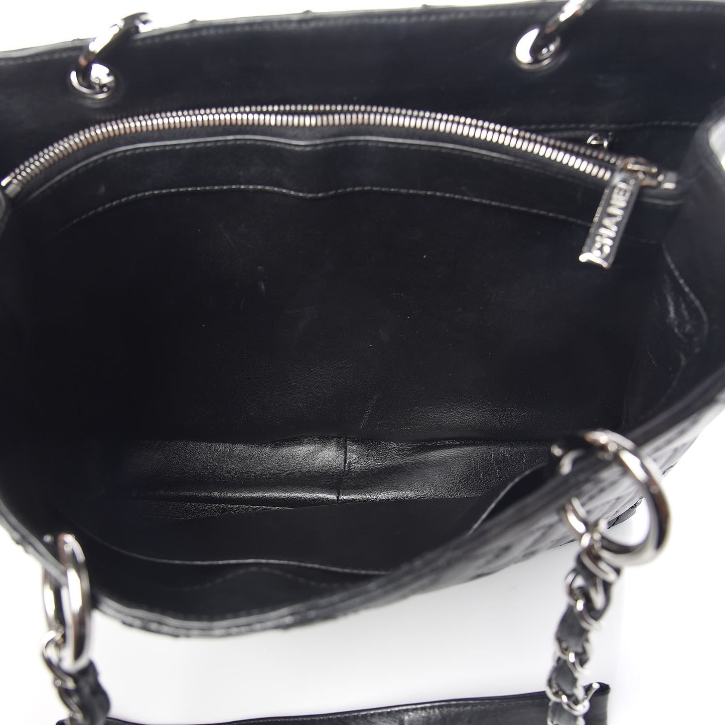 Calfskin Quilted Grand Shopping Tote GST Black