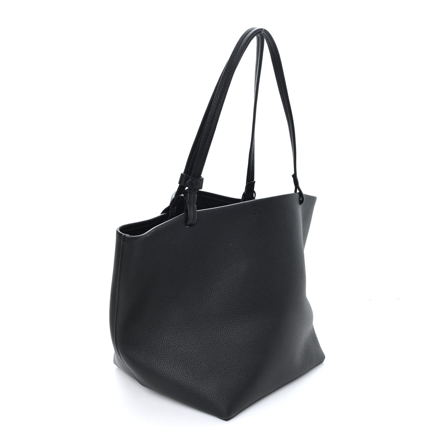 Grained Calfskin Park Tote Three Black