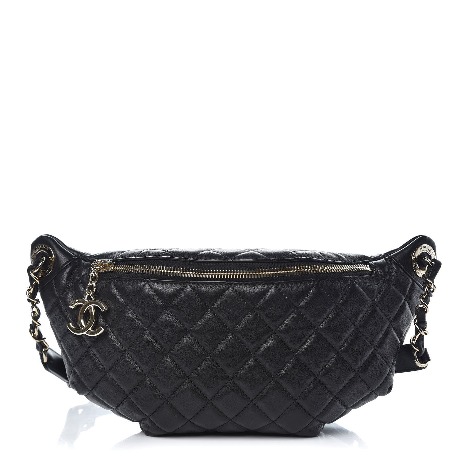 Chanel Calfskin Quilted Belt Me Up Waist Bag Black 1 of 8