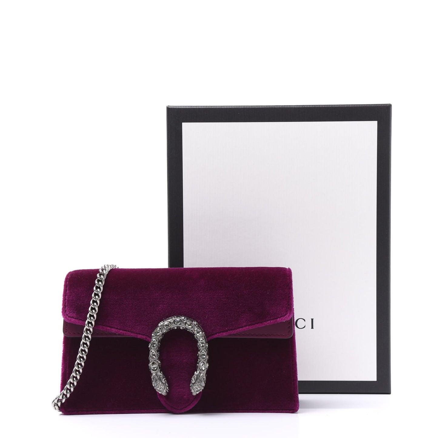 Velvet Super Mini Dionysus Shoulder Bag Fuchsia Violet Cyclamen