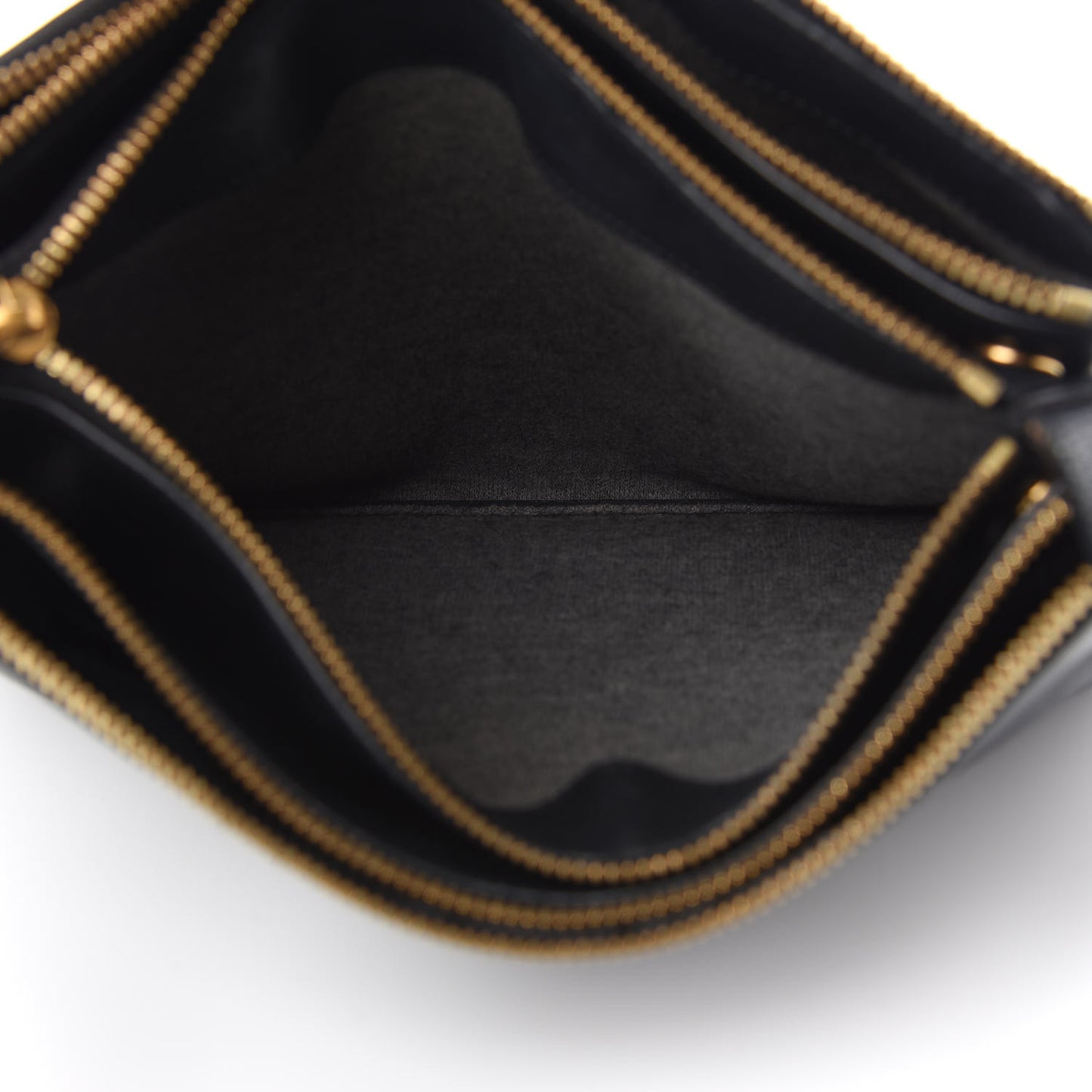 Lambskin Large Trio Crossbody Bag Black