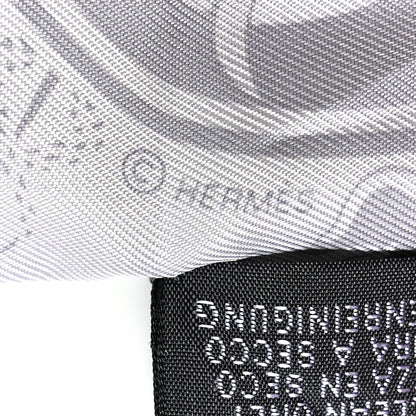 Hermes Silk Ex-Libris Les Parisie Twilly Gris Perle Jaune Soufre 4 of 8