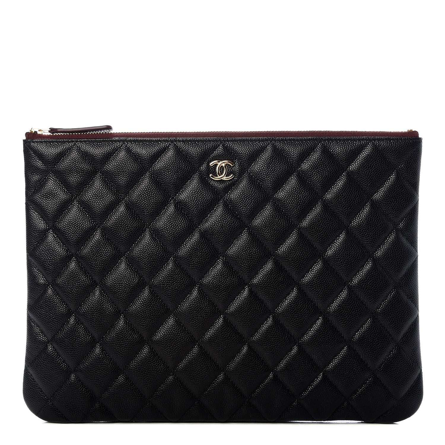 Chanel Caviar Quilted Medium Cosmetic Case Black 1 of 7
