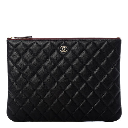 Chanel Caviar Quilted Medium Cosmetic Case Black 1 of 7