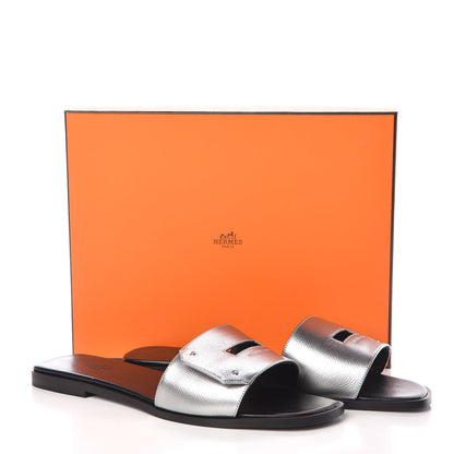 Hermes Epsom View Sandals 41 Argent 8 of 8