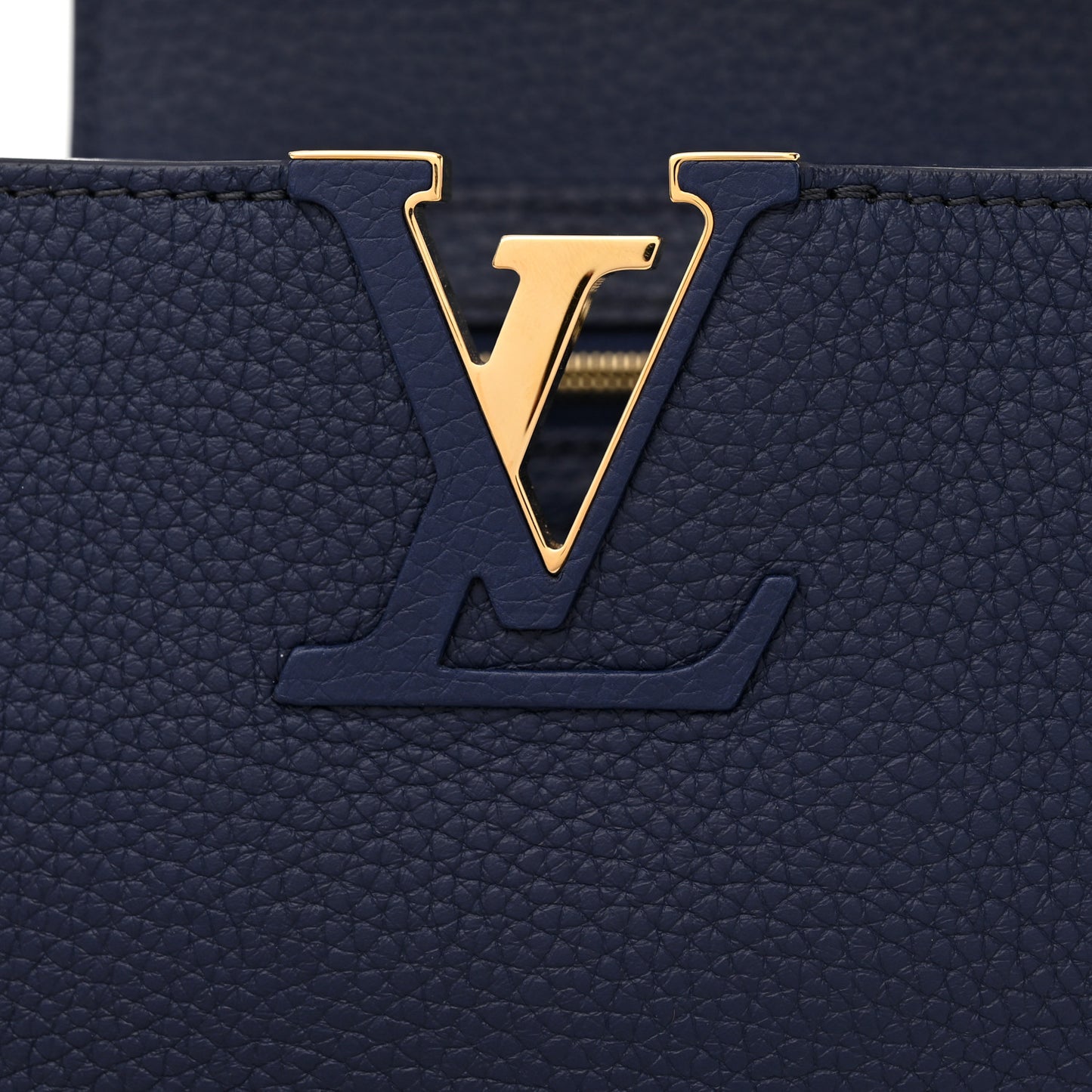 Taurillon Snakeskin Capucines MM Blue