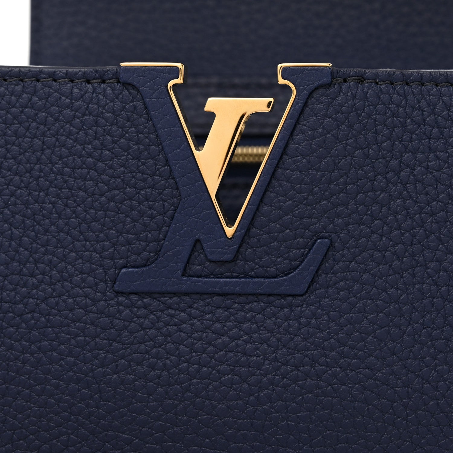 Louis Vuitton Taurillon Snakeskin Capucines MM Blue 7 of 11