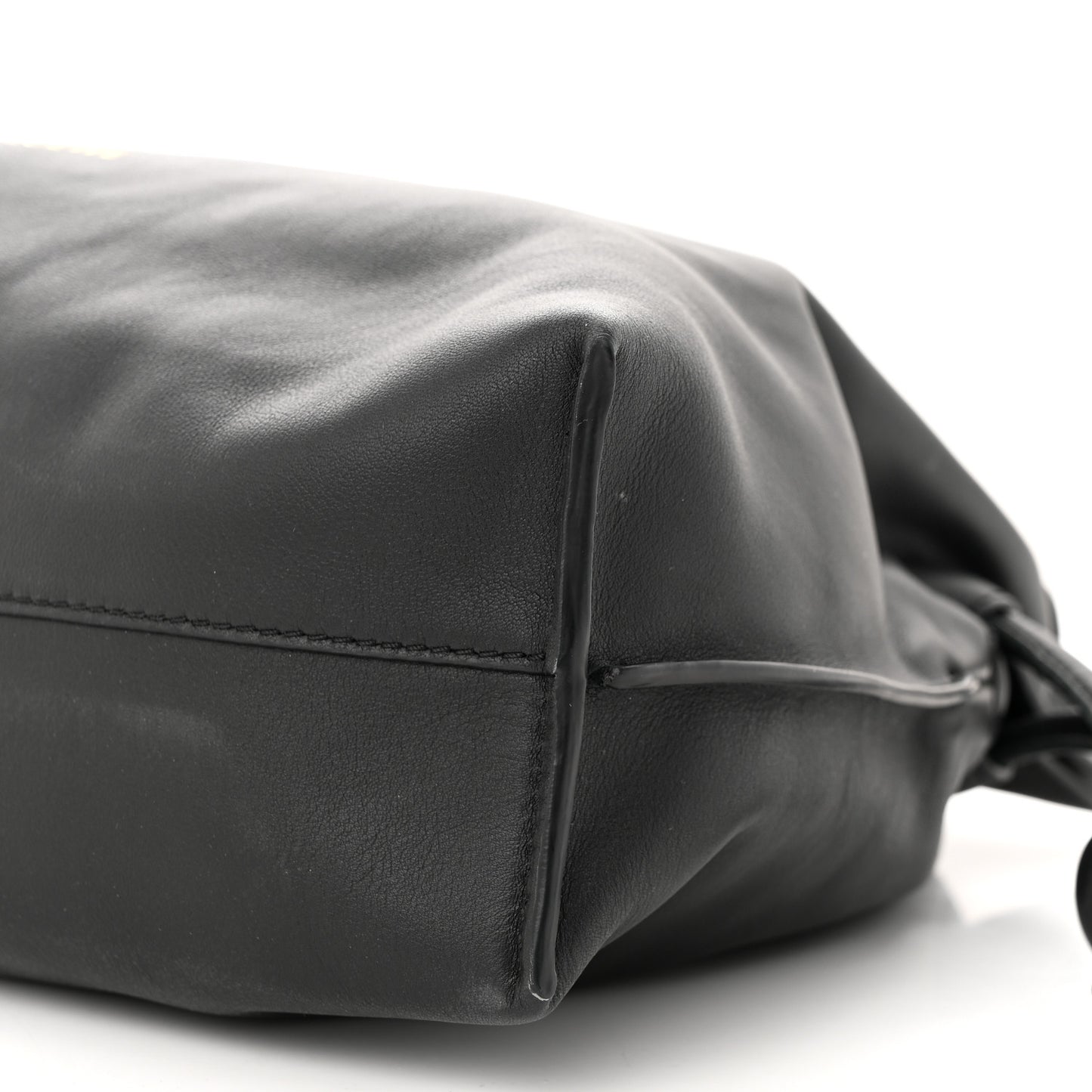 Nappa Flamenco Knot Clutch Black