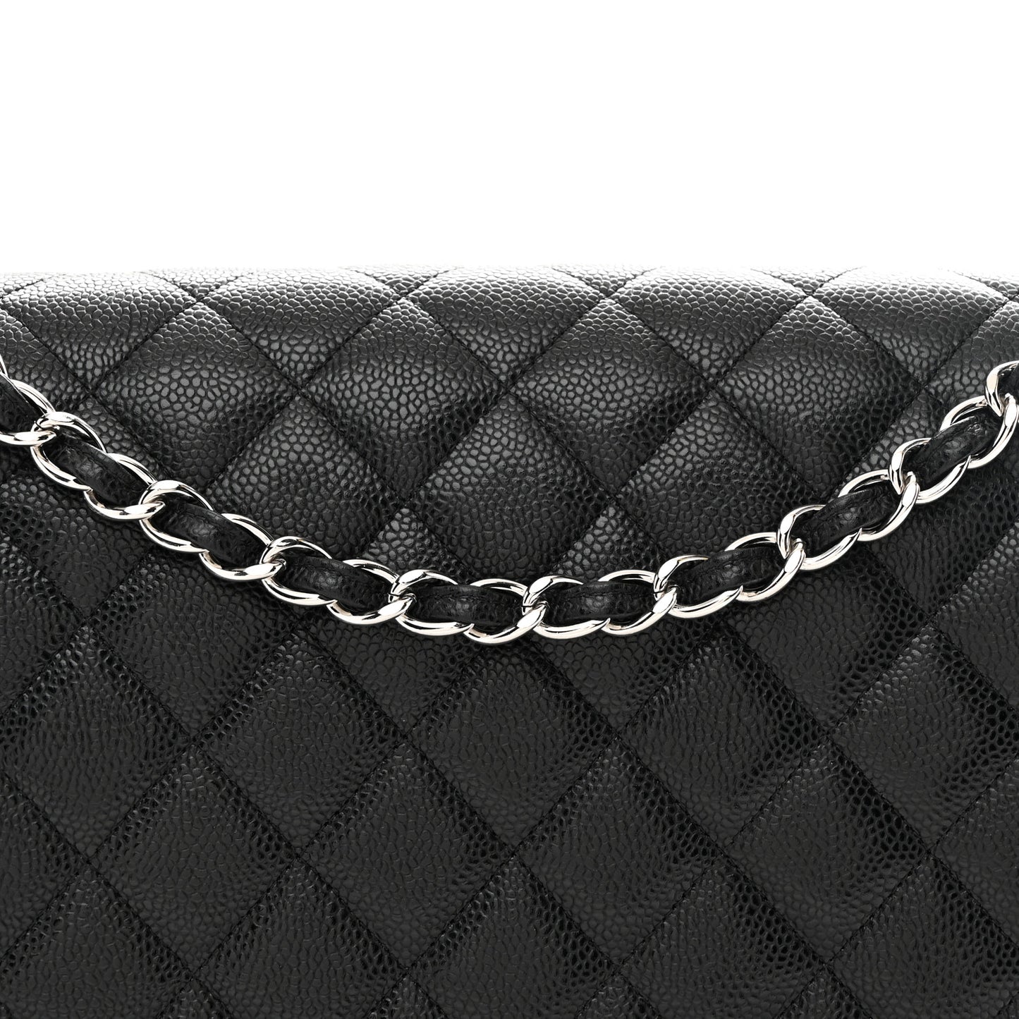 Caviar Quilted Maxi Double Flap Black