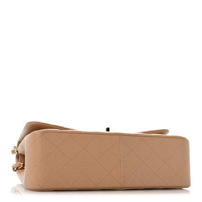 Chanel Caviar Quilted Jumbo Double Flap Beige Clair 3 of 9