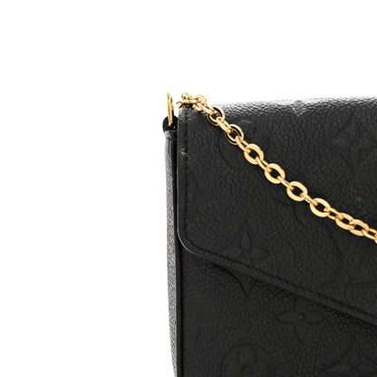 Louis Vuitton Empreinte Pochette Felicie Chain Wallet Black 13 of 14
