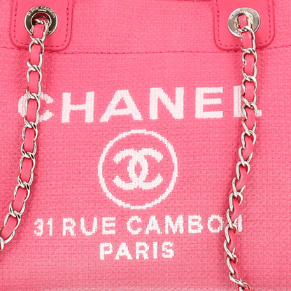 Chanel Mixed Fibers Small Deauville Tote Pink 9 of 11