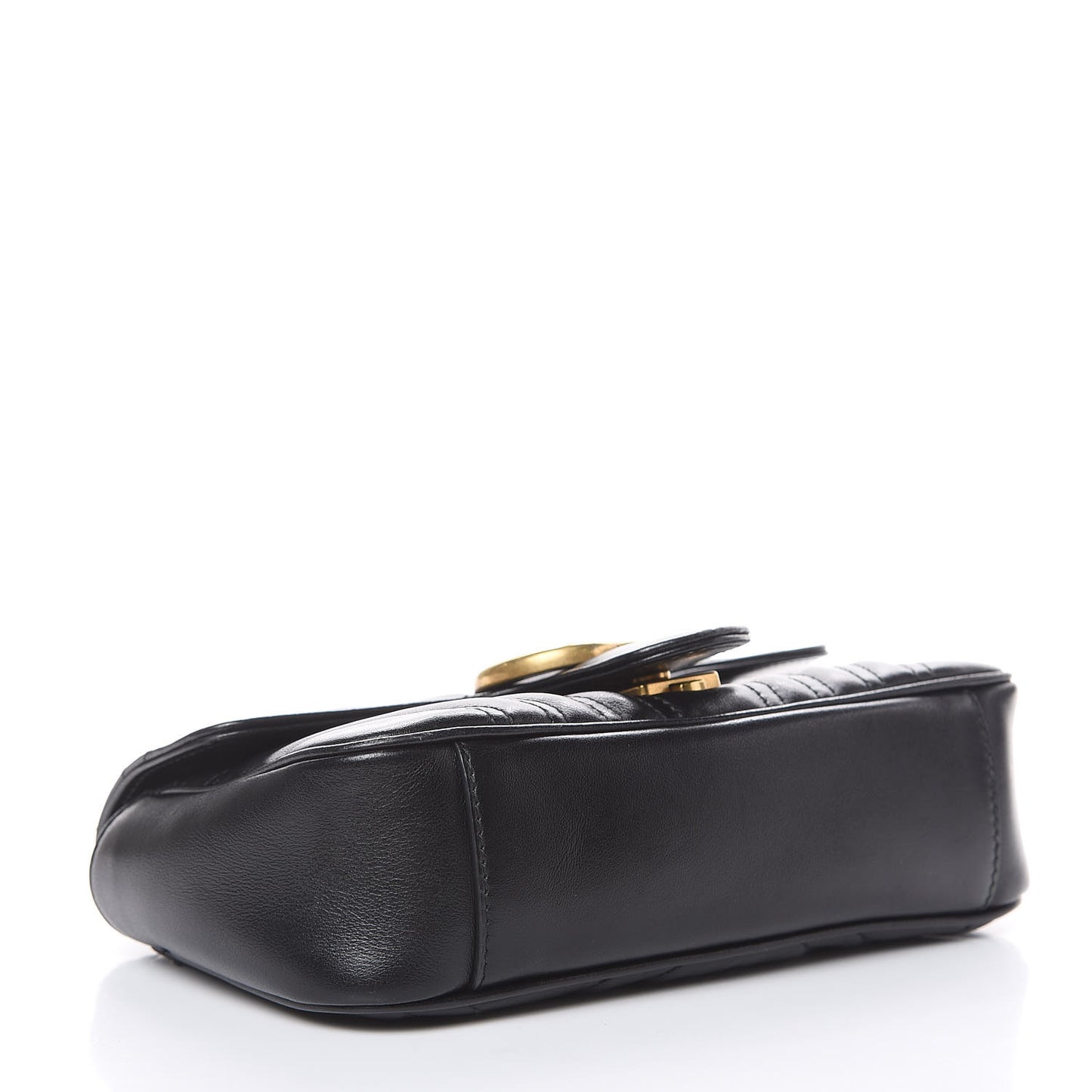 Calfskin Matelasse Mini GG Marmont Shoulder Bag Black