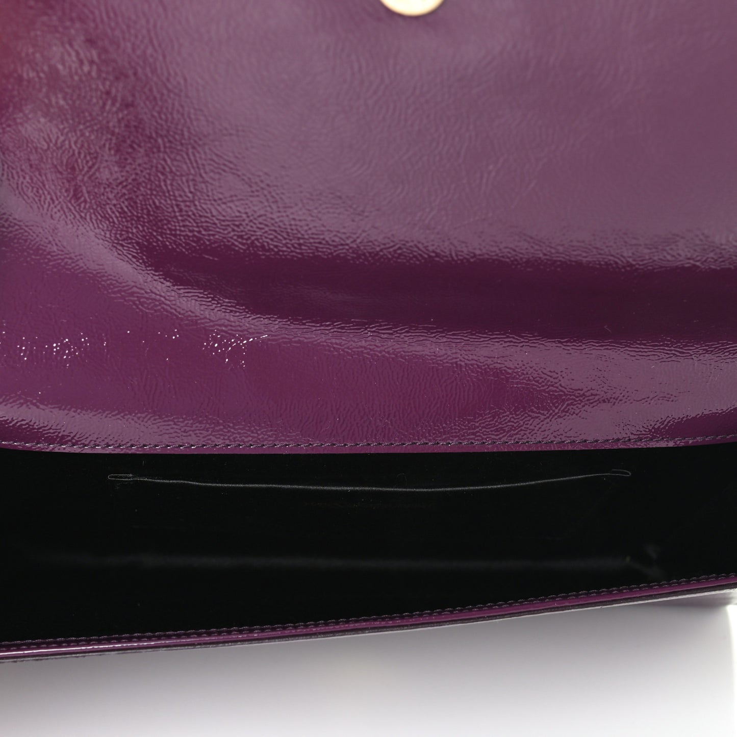 Textured Patent Calfskin Large Belle De Jour Clutch Berry
