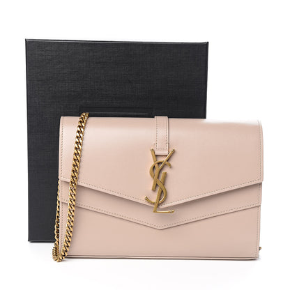 Saint Laurent Smooth Calfskin Monogram Sulpice Chain Wallet Light Natural 10 of 10
