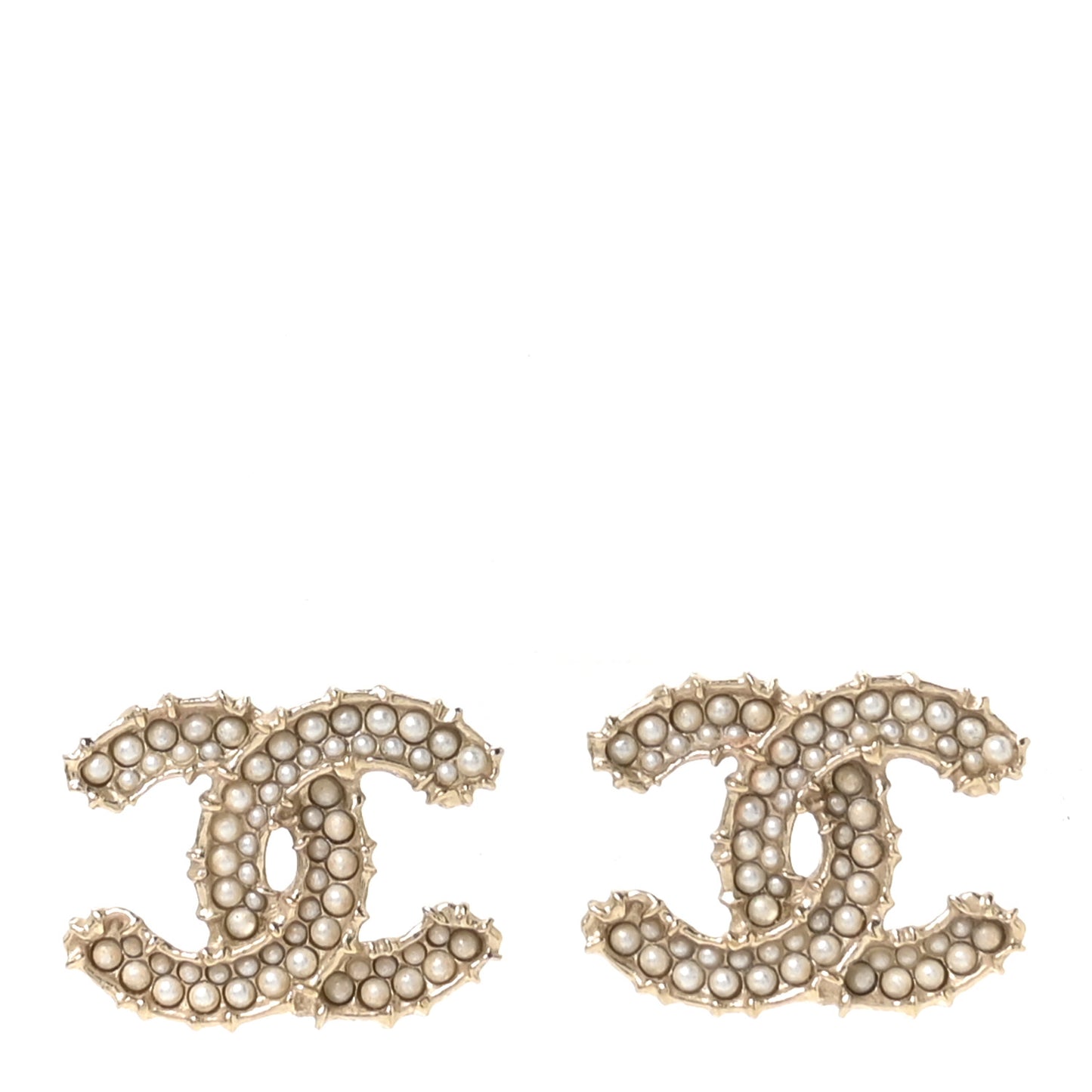 Pearl CC Earrings Gold