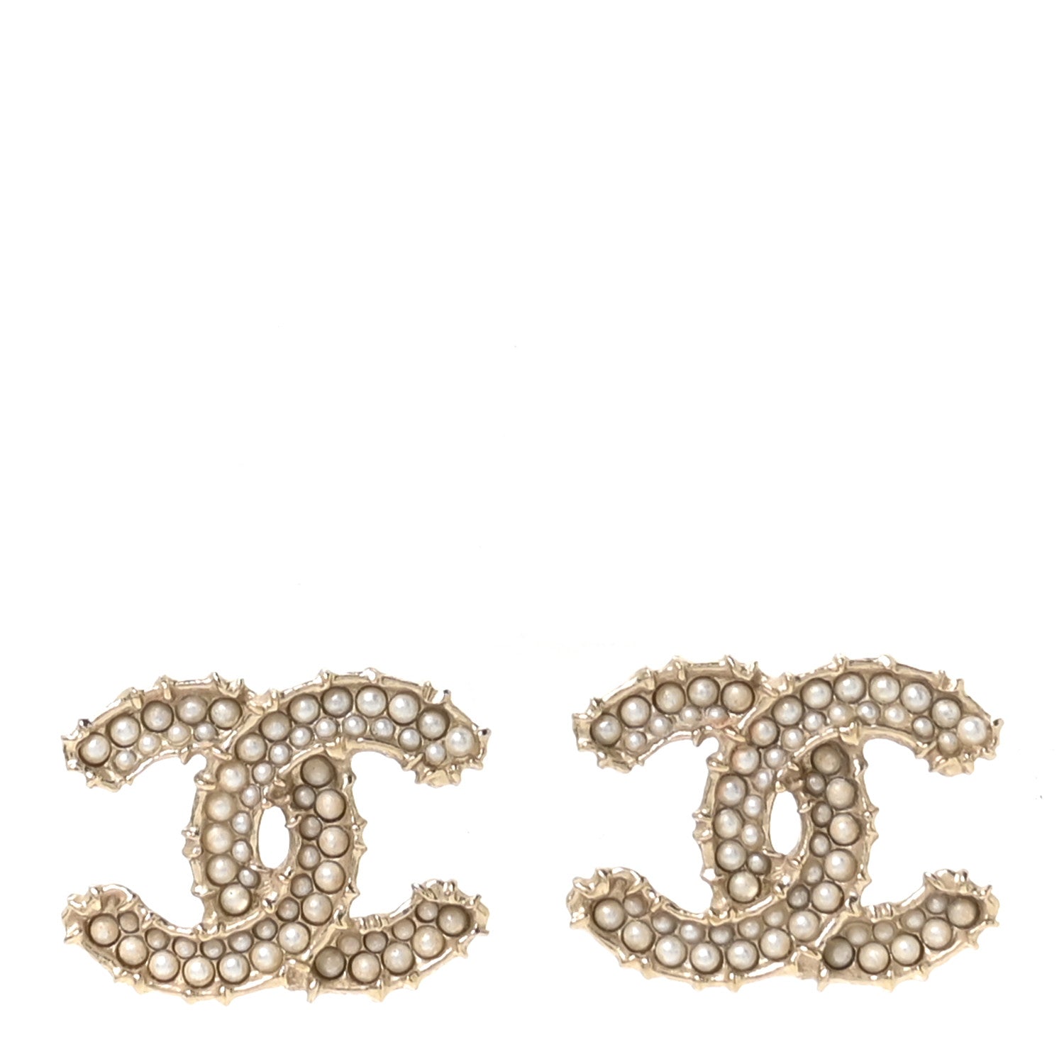 Chanel Pearl CC Earrings Gold 1 of 5
