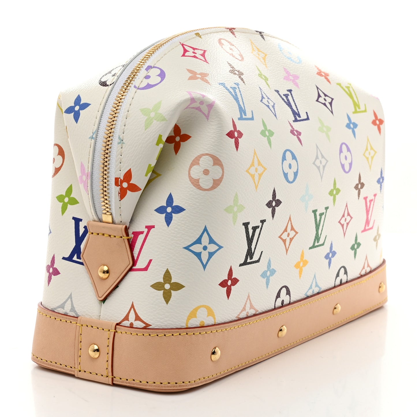 LV x TM Monogram Multicolor Cosmetic Pouch GM White