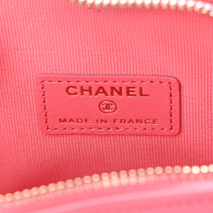 Chanel Lambskin Quilted CC In Love Heart Clutch With Chain Pink 6 of 13