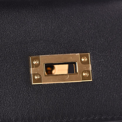 Hermes Swift Kelly Pochette Clutch Black 16 of 24